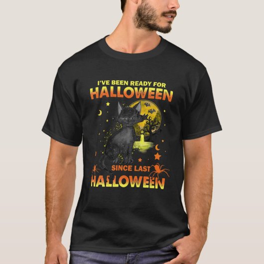 私は前回のハロウィーンからハロウィーンの準備ができている Tシャツ (正面)