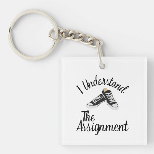 私は割り当て投票ブルーラリーギフトを理解 キーホルダー (正面)