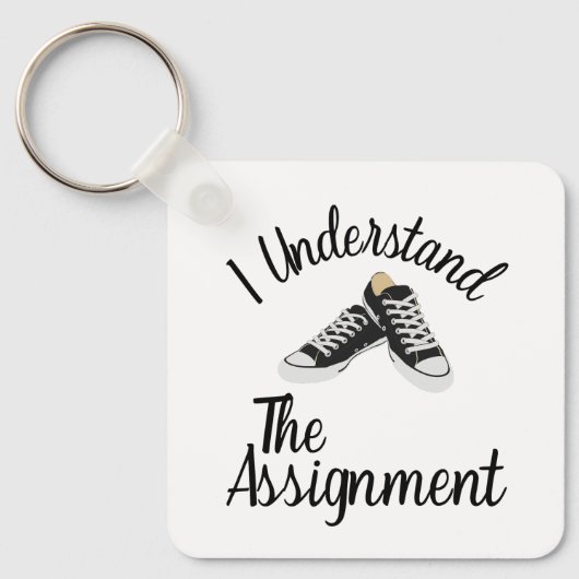 私は割り当て投票ブルーラリーギフトを理解 キーホルダー (正面)