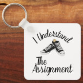 私は割り当て投票ブルーラリーギフトを理解 キーホルダー (正面)