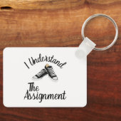 私は割り当て投票ブルーラリーギフトを理解 キーホルダー (正面)