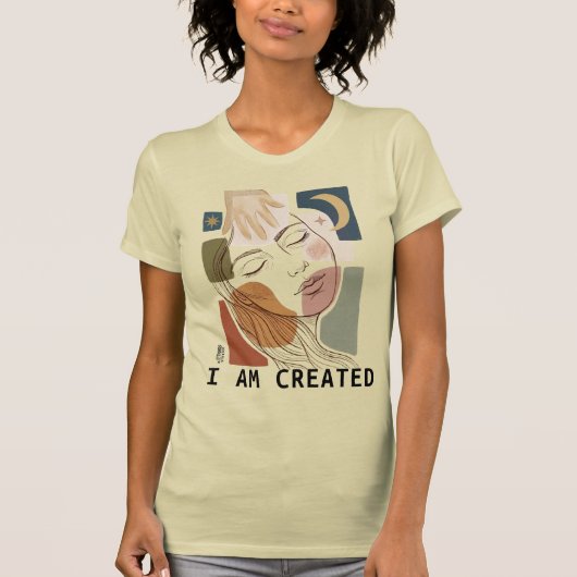 私は創造された - デザインによる Tシャツ (正面)