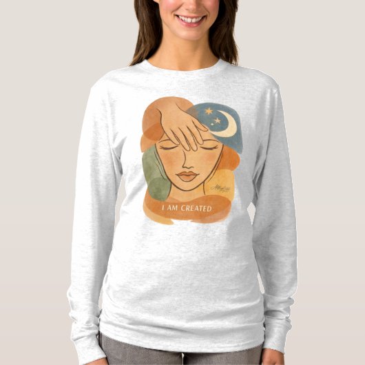 私は創造された - 創造主の手 Tシャツ (正面)