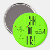 私は励ましの言葉前向きを可愛く出来る マグネット (正面/裏面)