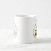 「私は勇敢で強いマグカップでがんと戦う」 コーヒーマグカップ (中央)