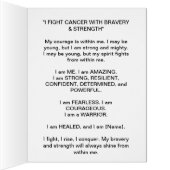 「私は勇気と強さで癌と戦う」カード (内側(右))