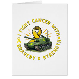 「私は勇気と強さで癌と戦う」カード