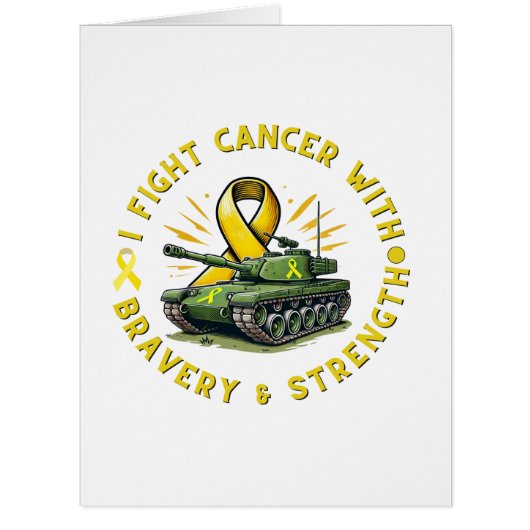 「私は勇気と強さで癌と戦う」カード (正面)