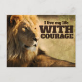 「私は勇気をもって生きる」モチベーション肯定 ポストカード (正面)