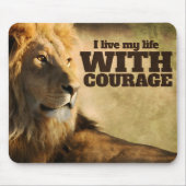 「私は勇気をもって生きる」モチベーション肯定 マウスパッド (正面)