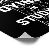 私は勉強に死を置く – 大学のユーモア ポスター (角)