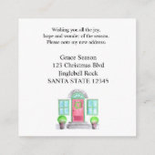 私は動きました! クリスマスの家 エンクロージャーカード (裏面)