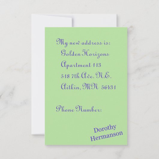 私は動きました 案内状 (裏面)