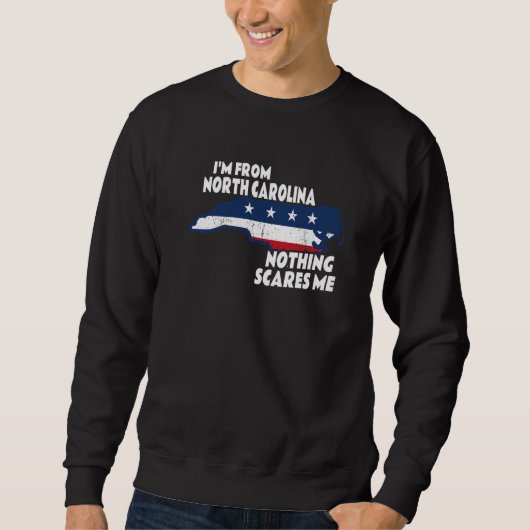 私は動揺してノースカロライナ州Nothing Sの出身 スウェットシャツ (正面)
