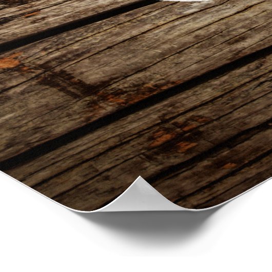 私は動揺して魚釣りの木材の老化を望む ポスター (角)