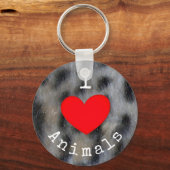 私は動物が大好き キーホルダー (正面)