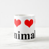 私は動物が大好き! コーヒーマグカップ (中央)