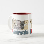 私は動物が大好き ツートーンマグカップ (正面左)