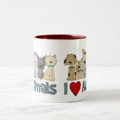 私は動物が大好き ツートーンマグカップ (中央)