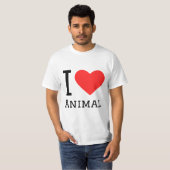 私は動物の正方形のシールが大好き Tシャツ (正面フル)