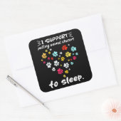 私は動物の虐待者を前足の愛で眠らせることをサポート スクエアシール (封筒)