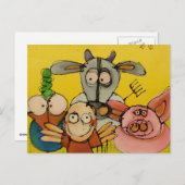 私は動物を愛します ポストカード (正面/裏面)