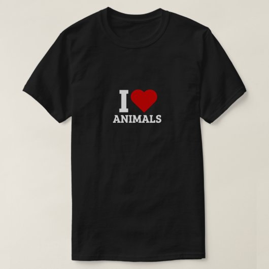私は動物を愛する – 動物の恋人 Tシャツ (デザイン正面)