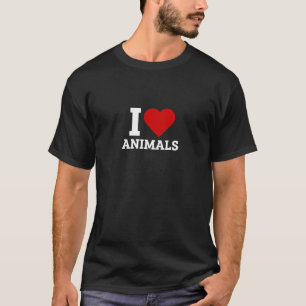 私は動物を愛する – 動物の恋人 Tシャツ