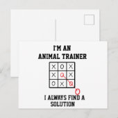 私は動物トレーナー  常に解決策を見つける ポストカード (正面/裏面)