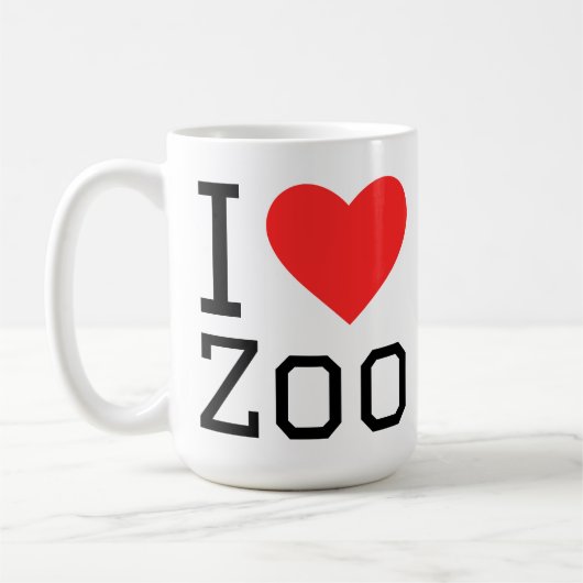 私は動物園が好き コーヒーマグカップ (左)