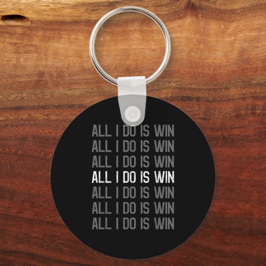 私は勝つ動機スポーツジムやる気を起こさせるのみ キーホルダー (正面)