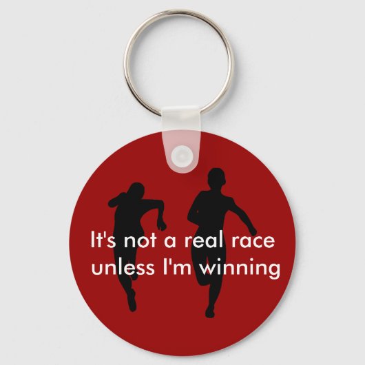 私は勝ランニングつな実在らはではない キーホルダー (正面)