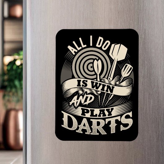 私は勝利とダーツ遊のみ – Dartファン マグネット