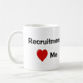 私は募集の募集を愛します私を愛します コーヒーマグカップ (左)