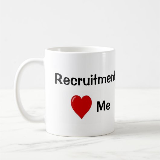 私は募集の募集を愛します私を愛します コーヒーマグカップ (左)