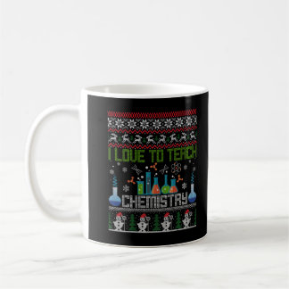 私は化学の醜い教えクリスマスセーターTが大好き コーヒーマグカップ