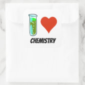 私は化学ハート漫画スタイルイラストレーション スクエアシール (バッグ)