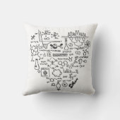 私は化学化学者のパーソナライズなギフトを愛します クッション (裏面)