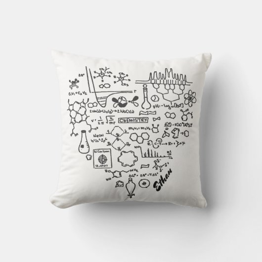 私は化学化学者のパーソナライズなギフトを愛します クッション (正面)