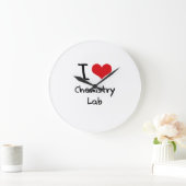 私は化学実験室を愛します ラージ壁時計 (ホーム)