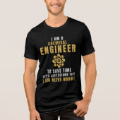 私は化学技術者だ トライブレンドTシャツ (正面)