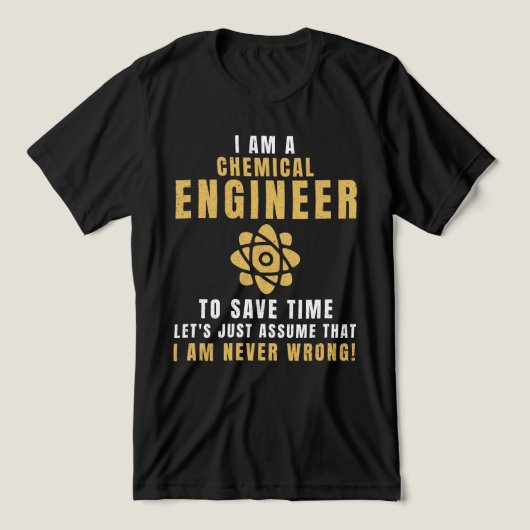 私は化学技術者だ トライブレンドTシャツ (デザイン正面)
