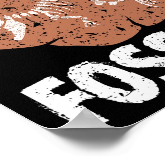 私は化石を掘る古生物学の衣装の地質の古語 ポスター (角)