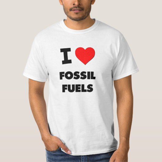 私は化石燃料を愛します Tシャツ (正面)