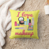 私は化粧の化粧品の装飾的な装飾用クッションを愛します クッション (ブランケット)