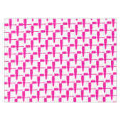 私は化粧の口紅のマスカラの化粧品のショッキングピンクを愛します テーブルクロス (正面(横))