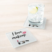 私は化粧を愛します ガラスコースター (アングル)
