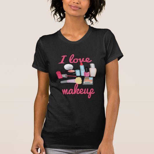 私は化粧を愛します Tシャツ (正面)