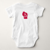 私は北のウィスコンシンの上のそれを愛します ベビーボディスーツ (裏面)