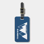 私は北のカスケード山にいるほうがいい ラゲッジタグ (正面縦)